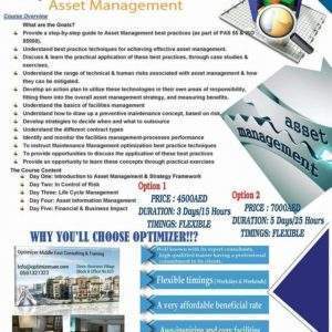 asset management courses in dubai